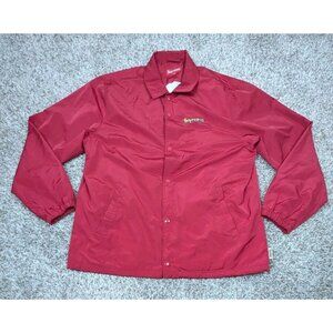 Supreme Gonz Logo Coaches Jacket Mens Large Red Button Embroidered Street